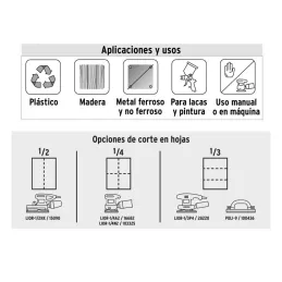 Lijas para Madera G80 x25u 230x280mm OAluminio Truper 11610 - Truper 3