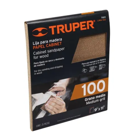 Lijas para Madera G100 x25u 230x280mm OAluminio Truper 11611 - Truper 1