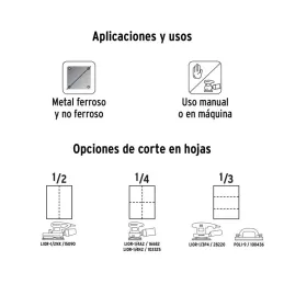 Lijas para Metal G80 x25u 230x280mm Oaluminio Truper 11602 - Truper 3