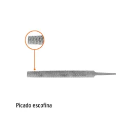 Limas Escofinas Media Caña Bastardas 6" Ancho 5/8" Espesor 3/16", Sin Mango, Para desbastar madera, LES-6 15203 Truper - 2