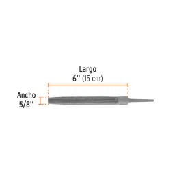  Limas Media Caña Bastardas 6", Ancho 5/8" Espesor 3/16", Sin Mango, para desbaste, LMCB-6 15169 Truper 5.847458 Limas Media Cañ