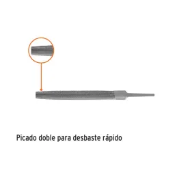  Limas Media Caña Bastardas 6", Ancho 5/8" Espesor 3/16", Sin Mango, para desbaste, LMCB-6 15169 Truper 5.847458 Limas Media Cañ