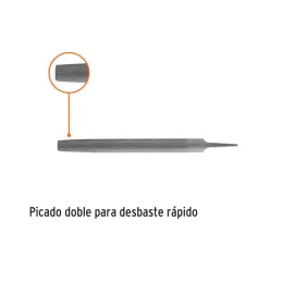  Limas Media Caña Bastardas 12", Ancho 1 3/16" Espesor 3/8", Sin Mango, para desbaste, LMCB-12 15175 Truper 16.101695 Limas Medi