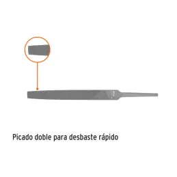  Limas Plana Bastardas 4", Ancho 1/2" Espesor 1/8", Sin Mango, para acabados de metales, LPB-4 15138 Truper 3.474576 Limas Plana