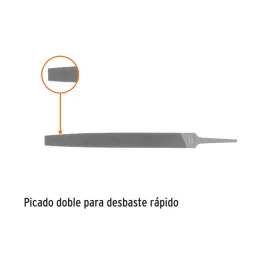  Limas Plana Bastardas 8", Ancho 3/4" Espesor 1/4", Sin Mango, para acabados de metales, LPB-8 15142 Truper 6.101695 Limas Plana