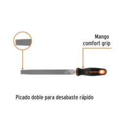  Limas Plana Bastardas 8" Ancho 3/4" Espesor 3/16", Mango Comfort Grip, LPB-8T 15311 Truper 8.389831 Limas Plana Bastardas 8" An