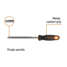 Limas Triangulo Bastardas 6" Ancho 9/16, Mango Comfort Grip, LPT-6T 15307 Truper - Truper 2