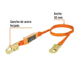 Linea de Vida con absorbedor de impacto, Amortigua el Impacto, MFA 408kg, con mecanismo de bloqueo, CAB-5430-18 14446 Truper - 2