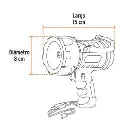  Linternas Led 900lm Recargables AltaPotencia 455m Lampara Truper 102404 90.677966 Linternas Led 900lm Recargables AltaPotencia 