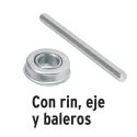 Llantas completa 16" x3" Neumatica Reforzada Rodamientos Alta durabilidad, RN-P 25006 Truper Truper-Llantas completa 16" x3" Neu