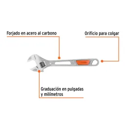  Llave Francesa 10" A1-1/4" ACromadas MangoPVC Truper 15511 21.186441 Llave Francesa 10" A1-1/4" ACromadas MangoPVC Truper 15511