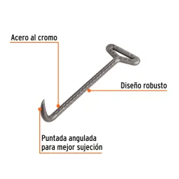 Amarrador de columnas 1/2" x30cm Tortol Truper 12815 Truper-Amarrador de Varillas 1/2" con Grip, Truper 12815 Fabricado en acero