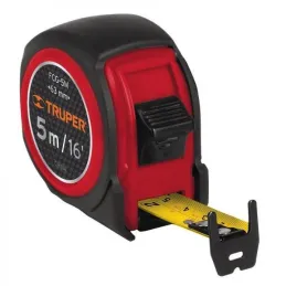  Wincha Flexometro Compactas 5M con TPR, cinta medicion ambos lados, carcasa ABS, FCG-5M 12772 Truper 10.762712 Wincha Flexometr