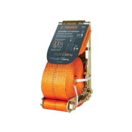  Sujetadores de Carga con Ratchet, Carga Maxima 6000kg, ideal para Trailers y Camiones, SU-6000 10314 Truper 157.627119 Sujetado