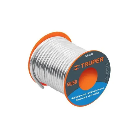  Soldadura con Nucleo de Resina 450g 3mm 50/50 Estaño Plomo, para tuberia Hidraulica, SOL-50/50 14365 Truper 58.474576 Soldadura