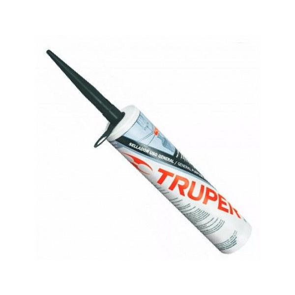  Silicona al 100%, 280ml Negro, Interior y exterior, para vidrios aluminio ceramica etc, SIL-100N 17561 Truper 11.271186 Silicon