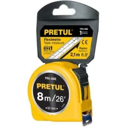  Wincha Flexometro Amarillo 8 Metros, carcasa ABS, PRO-8MEB 21603 Pretul 10.762712 Wincha Flexometro Amarillo 8 Metros, carcasa 