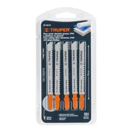  Seguetas T 8DPP x100mm HSS Cortes MetalPlasticoAluminio 5Piezas Caladoras Truper 18132 7.627119 Segueta para caladora Acabado E
