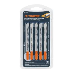  Seguetas T 8DPP x100mm HCS CortesRapido Madera 5Piezas Caladoras Truper 18127 7.627119 Segueta para caladora Acabado Estandar D