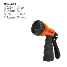  Pistola de Riego 8 Funciones Plastica con Recubrimiento Truper 18482 8.898305 Pistola de Riego 9 Funciones Plastica Resorte ino
