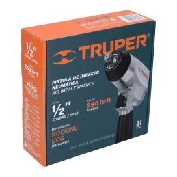  Llave Neumatica Pistola de Impacto 1/2", Carcasa de Aluminio Pulido, TPN-731-EX 18242 Truper 131.355932 Llave Neumatica Pistola