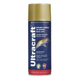  Pintura en Spray Ultracraft Oro Metalico, 400ml, secado rapido libre de Plomo, PA-OR-U 40028 Truper 5.423729 Pintura en Spray U