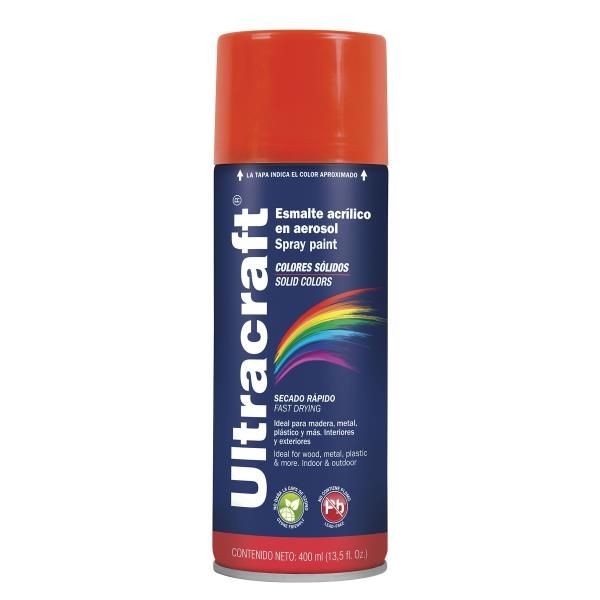  Pintura en Spray Ultracraft Naranja, 400ml, secado rapido libre de Plomo, PA-NA-U 40036 Truper 4.152542 Pintura en Spray Ultrac