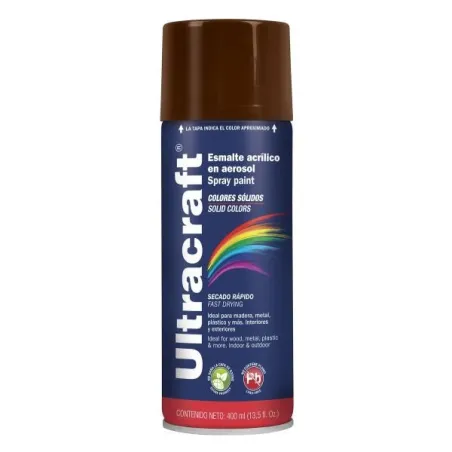  Pintura en Spray Ultracraft Marron, 400ml, secado rapido libre de Plomo, PA-MR-U 40037 Truper 4.152542 Pintura en Spray Ultracr