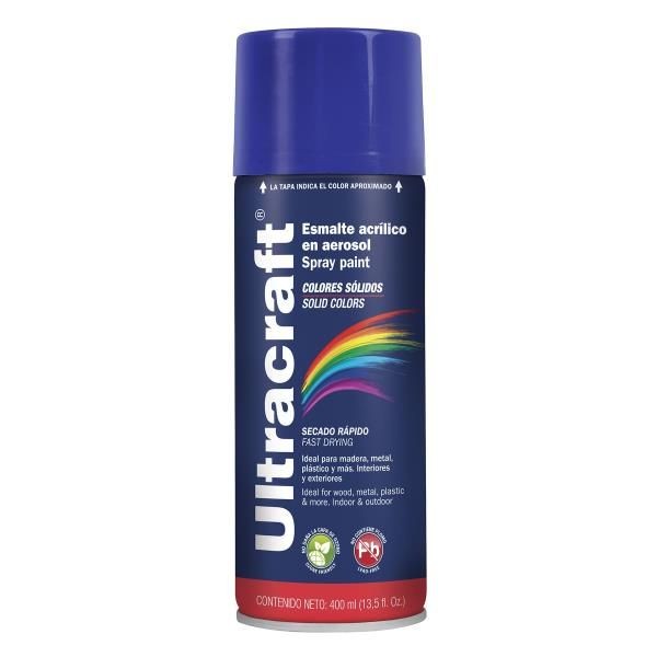  Pintura en Spray Ultracraft Azul Marino, 400ml, secado rapido libre de Plomo, PA-AM-U 40033 Truper 4.152542 Pintura en Spray Ul