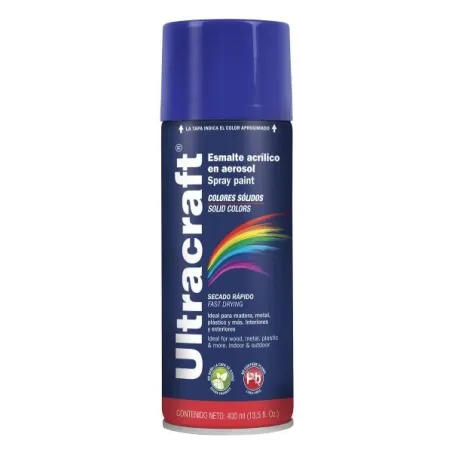  Pintura en Spray Ultracraft Azul Marino, 400ml, secado rapido libre de Plomo, PA-AM-U 40033 Truper 4.152542 Pintura en Spray Ul