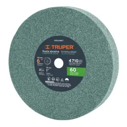  Piedra para Esmeril 152 x25.4x25.4mm Grano 60, Incluye Adaptador, Oxido de Silicio, PIES-6160T 16407 Truper 27.966102 Piedra pa