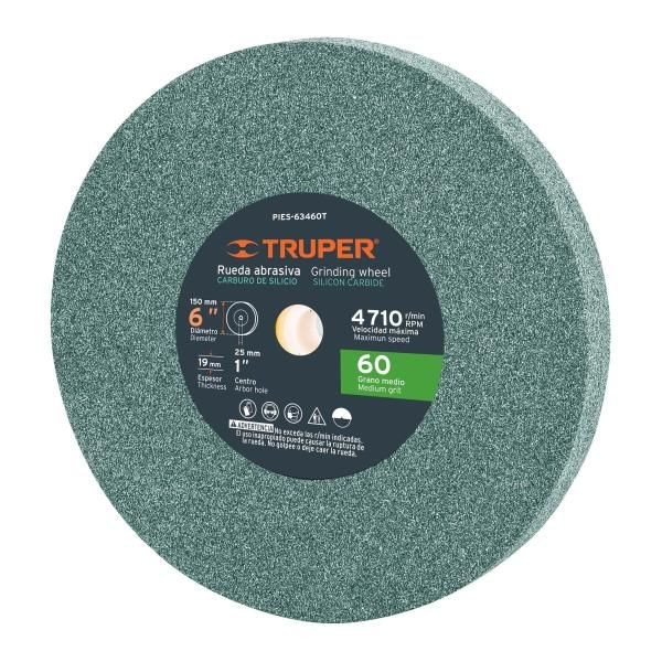 Piedra para Esmeril 152 x19x25.4mm Grano 60, Incluye Adaptador, Oxido de Silicio, PIES-63460T 16405 Truper 24.576271 Piedra par Piedra para Esmeril 152 x19x25.4mm Grano 60, Incluye Adaptador, Oxido de Silicio, PIES-63460T 16405 Truper 24.576271 Piedra par