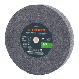  Piedra para Esmeril 152 x25.4x25.4mm Grano 60, Incluye Adaptador, Oxido de Aluminio, PIES-6160 16382 Truper 20.338983 Piedra pa
