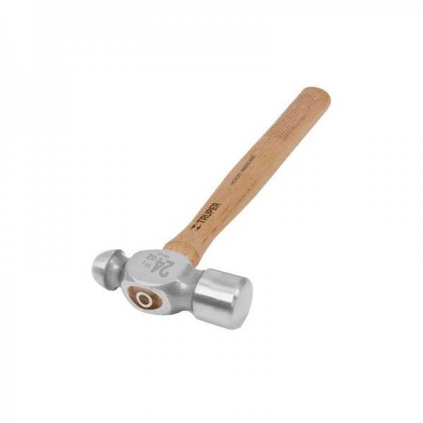  Martillos 24oz Cabeza Bola C38mm MHickoryGrip15" Truper 16903 34.745763 Martillo 24oz de Bola Boca1-1/2" Mango15", Grabado Lase