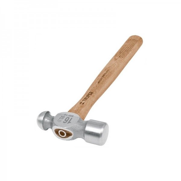 Martillos 16oz Cabeza Bola C33mm MHickoryGrip14" Truper 16902 28.813559 Martillo 16oz de Bola Boca1-5/16" Mango14", Grabado Las
