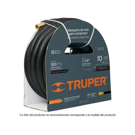  Mangueras para compresor de Alta Presion de Hule 1/2" Conector Movil 15 m, MAN-AP-15-1/2 17086 Truper 136.440678 Manguera para 