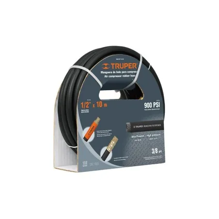  Mangueras para compresor de Alta Presion de Hule 1/2" Conector Movil 10 m, MAN-AP-10-1/2 17085 Truper 98.305085 Manguera para c