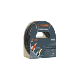  Mangueras para compresor de Alta Presion de Hule 1/4" Conector Movil 15 m, MAN-AP-15-1/4 17081 Truper 64.40678 Manguera para co