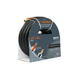  Mangueras para compresor de Alta Presion de Hule 1/4" Conector Movil 10 m, MAN-AP-10-1/4 17080 Truper 49.152542 Manguera para c