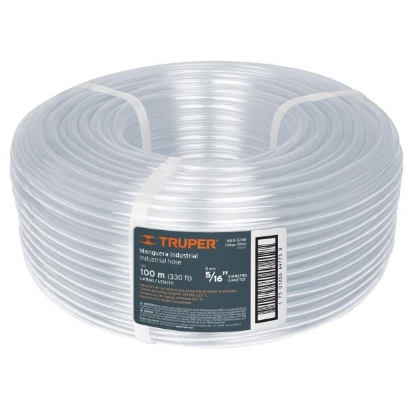  Mangueras Industrial 5/16" x100m Truper 19866 71.186441 Manguera Industrial 5/16" Espesor 1.2mm, 100 Metros Peso 4.4Kg, MAN-5/1