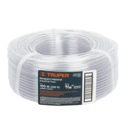  Mangueras Industrial 3/16" x100m Truper 19864 35.59322 Manguera Industrial 3/16" Espesor 0.9mm, 100 Metros Peso 2Kg, MAN-3/16I 
