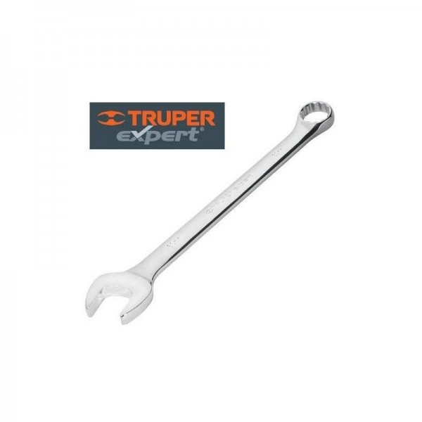  Llaves Boca Mixta 34mm Combinada CrVanadio ELarga Truper 13819 55.084746 Llave Mixta Combinada 34mm Extralarga Acero al Cromo V