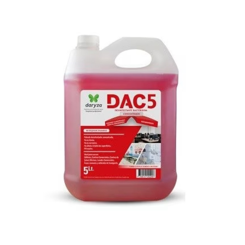 Desinfectante DAC5 5L Concentrado Amonio Cuaternario, 30041 Daryza