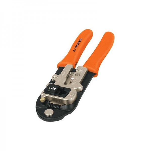  Pinza Ponchadora 8" RJ-45 RJ-9 RJ-11 RJ-12 Modulo Intercambiables Truper 18343 83.898305 Pinza Ponchadora 8" Pulgadas RJ-9, RJ-