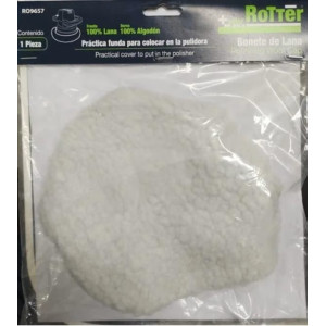 Disco Pulido Bonete 10" De Lana Doble o Borla Para Pulir o Encerar Rotter RO9657