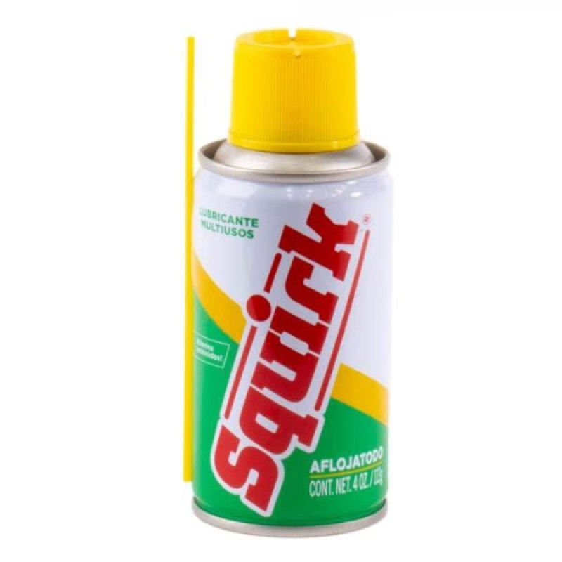 Aceite Lubricante Aflojatodo 110ml 4oz Aerosol Multiusos Squirk SK040