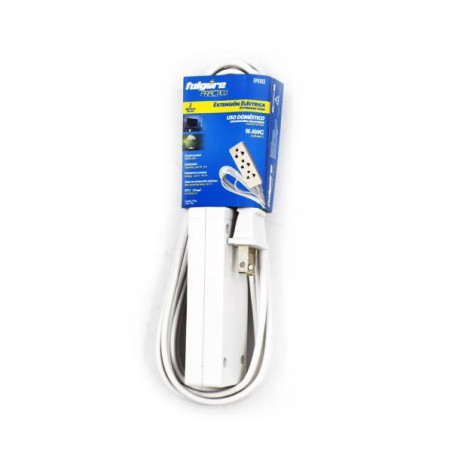 Extension Electrica 3M 15A 3Tomas Uso Domestico Blanco Fulgore FP0103