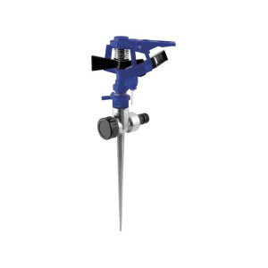 Aspersor Riego 3/4 Plastico con 2 Vías Estaca de Metal Toolcraft TC0859