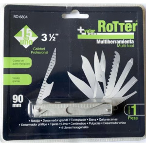 Alicates Multiherramientas 15 en 1 Multi-Tool 3-1/2" Rotter RO6804