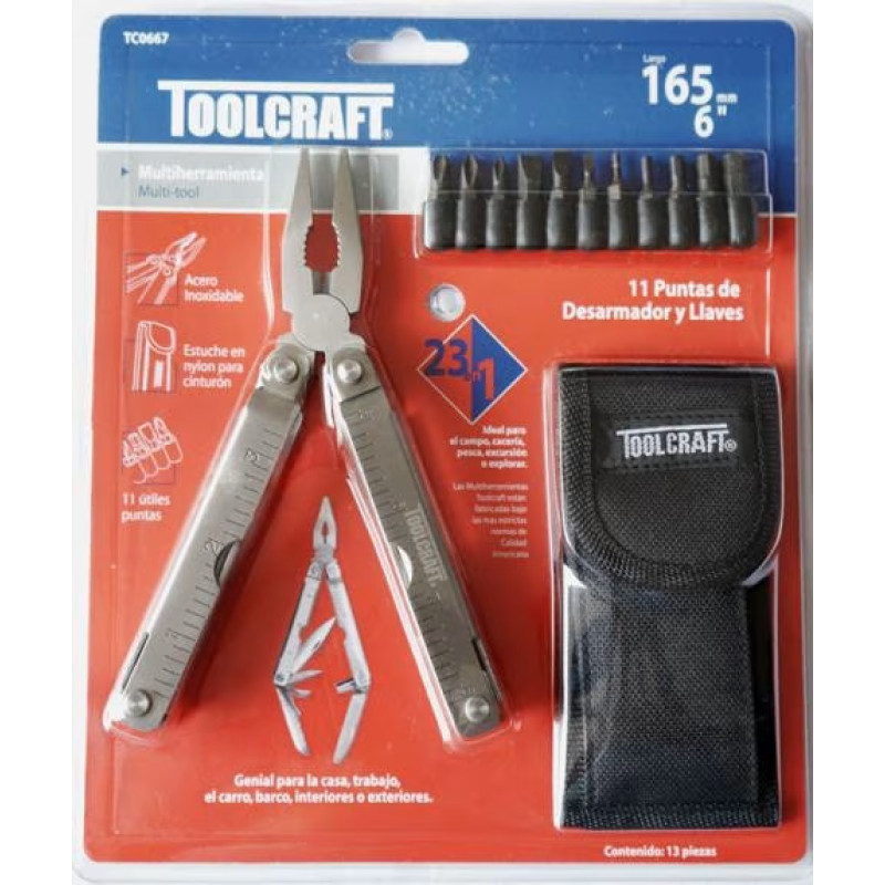 Alicates Multiherramientas 23 en 1 Multi-Tool 6" Toolcraft TC0667